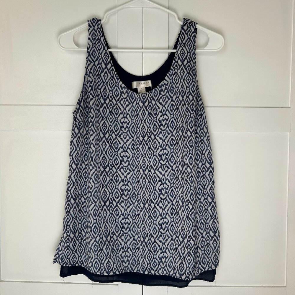 KENAR Sleeveless Blouse with Side Slits Size M